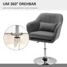 Schreibtischstuhl 60 x 60 x 79-91 cm, höhenverstellbar, drehbar, Polyester Dunkelgrau, 1 Stück Bild 5