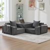 2-Sitzer Sofa B 162 x T 78 x H 66 cm aus Cord, modular kombinierbar Bild 4