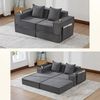 2-Sitzer Sofa B 162 x T 78 x H 66 cm aus Cord, modular kombinierbar Bild 3