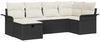 vidaXL Gartensofa-set mit Kissen mit Speicher 6 pcs Poly Rattan 3360208 Bild 2