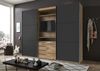 TV-Schrank >MAGIC< in PLANKENEICHE NB + GRAPHIT - 300x236x65cm (BxHxT) Bild 2