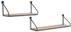 MIRRORS AND MORE 'Dana' Wandregalset 2-teilig Metall, MDF, schwarz, 45x10x13cm, 30x10x13cm Bild 2