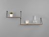 MIRRORS AND MORE 'Dana' Wandregalset 2-teilig Metall, MDF, schwarz, 45x10x13cm, 30x10x13cm Bild 5