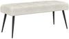 vidaXL Bank mit Knopfheftung Creme 110 x 40 x 46 cm Samt 42038537 Bild 2