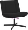 vidaXL Drehstuhl Schwarz 63 x 75 x 76 cm Schafsleder 42007338 Bild 5