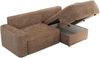 L-förmiges Ecksofa mit Armlehnen, Schlaffunktion und losen Kissen - BELLUNO - rechts - Braun Cord Bild 5