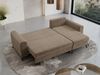 Ecksofa L-form, Bettsofa mit Schlaffunktion, zwei Bettkasten - AXEL - Dunkelbraun Velours Bild 4