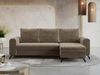 Ecksofa L-form, Bettsofa mit Schlaffunktion, zwei Bettkasten - AXEL - Dunkelbraun Velours Bild 2