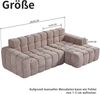 3-Sitzer Ecksofa B 250 x T 150 x H 65 cm aus Velours, modular Bild 5