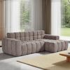 3-Sitzer Ecksofa B 250 x T 150 x H 65 cm aus Velours, modular Bild 2