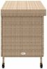 vidaXL Gartentruhe mit Rollen Beige 110x55x73 cm Poly Rattan 4103829 Bild 5
