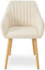 GOEURVANT 1381 Esszimmerstühle 4er-Set, Chenille - Creme Bild 4