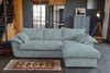 KAWOLA Sofa DAMETO Ecksofa Bettsofa Schlafsofa mit Stauraum Cord hellblau Recamiere rechts 77 x 174 x 266 cm Bild 2