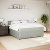 vidaXL Boxspringbett mit Matratze Hellgrau 180x200 cm Samt 3287818 Bild 3