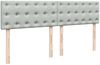 vidaXL Boxspringbett mit Matratze Hellgrau 180x200 cm Samt 3287818 Bild 5