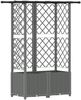 vidaXL Hochbeet mit Rankgitter und Dach Hellgrau 124 x 40 x 136 cm PP 42032596 Bild 2
