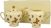 DUO ECRU BUTTERFLIES Zuckerdose und Milchkännchen, New Bone China Porzellan Bild 2