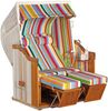 Sonnenpartner Strandkorb Classic 2-Sitzer Halbliegemodell weiß/bunt mit Sonderausstattung Bild 5