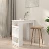 vidaXL Bartisch mit Ablagefläche Weiß 102x50x103,5 cm Holzwerkstoff 809467 Bild 3
