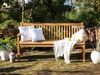 Gartenbank VIVARA 160 cm Zertifiziertes Akazienholz Heller Holzfarbton Bild 3