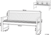 Gartenbank VIVARA 160 cm Zertifiziertes Akazienholz Heller Holzfarbton Bild 2