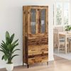vidaXL Highboard Wandmontiert Altholz 69,5 x 34 x 180 cm Holzwerkstoff 3415776 Bild 4