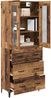 vidaXL Highboard Wandmontiert Altholz 69,5 x 34 x 180 cm Holzwerkstoff 3415776 Bild 3