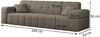 Sofa Designersofa NANCY 3-Sitzer in Stoff Perfekt Harmony Pearl Bild 3