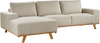 Ecksofa NORA Stoff Beige Rechtsseitig Bild 4