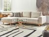 Ecksofa NORA Stoff Beige Rechtsseitig Bild 3
