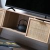 Casâme TV-Möbel mit 2 Schubladen Vorderseite aus Rattan L100 cm - MIYA - Helles Holz Bild 4