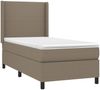 vidaXL Boxspringbett mit Matratze Taupe 90x190 cm Stoff 3131237 Bild 3