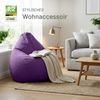 Green Bean® Sitzsack mit Rückenlehne 60x60x90cm - Indoor Sitzkissen 220L Füllung Kuschelig Waschbar - Lila Bild 5