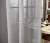 Woltu Gardine (2 St), halbtransparent, Gardinen halbtransparent mit Schlaufen Leinen Optik Bild 2