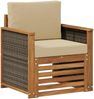 vidaXL Outdoor Mittelsofa Natur 3438907 Bild 2