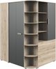Eckkleiderschrank >Canton< in San Remo Eiche - 124x199x148cm (BxHxT) Bild 2