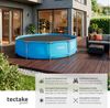 tectake Pool-Abdeckplane Solarfolie Poolabdeckung - leichte, strapazierfähige Schutzfolie (Poolabdeckung, in schwarz), fördert schnelle Wassererwärmung und reduziert Verdunstung Bild 2