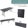Bierzeltgarnitur Set mit 2x Bierbank und 1x Buffettisch, schwarz, klappbar Bild 2