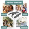 Bierzeltgarnitur Set mit 2x Bierbank und 1x Buffettisch, schwarz, klappbar Bild 5