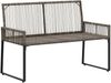 vidaXL Bank Outdoor mit Kissen 4 pcs Grau und Dunkelgrau Poly-Rattan 42025161 Bild 4