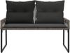 vidaXL Bank Outdoor mit Kissen 4 pcs Grau und Dunkelgrau Poly-Rattan 42025161 Bild 5