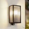 Lindby Außen-Wandleuchte Peldar, Metall, Schwarz IP44mit Bewegungsmelder, 1x15 W LED Bild 2