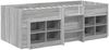 vidaXL Loft Bettgestell mit Schrank 3 Stk. Grau Sonoma Holzwerkstoff 3423419 Bild 3