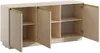 Vente-unique - POSINIA Sideboard Holz, Platte Beige - B 39 cm x H 71,6 cm x L 153,4 cm Bild 4