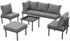 Merax 'Rope Modular' Gartenlounge-Set für 6 Personen, Seilgeflecht & Glas grau Bild 3