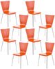 8er Set Besucherstuhl Aaron, Orange Bild 2