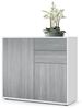 Vladon Sideboard Ben, Kommode mit 2 Türen und 2 Schubladen, Weiß matt/Avola-Anthrazit (79 x 74 x 36 cm) Bild 4