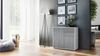 Vladon Sideboard Ben, Kommode mit 2 Türen und 2 Schubladen, Weiß matt/Avola-Anthrazit (79 x 74 x 36 cm) Bild 2