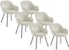 Vente-unique - MARENZIA Stuhl Samt Beige - B 62 cm x H 82,5 cm x L 58 cm Bild 2