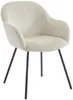 Vente-unique - MARENZIA Stuhl Samt Beige - B 62 cm x H 82,5 cm x L 58 cm Bild 4